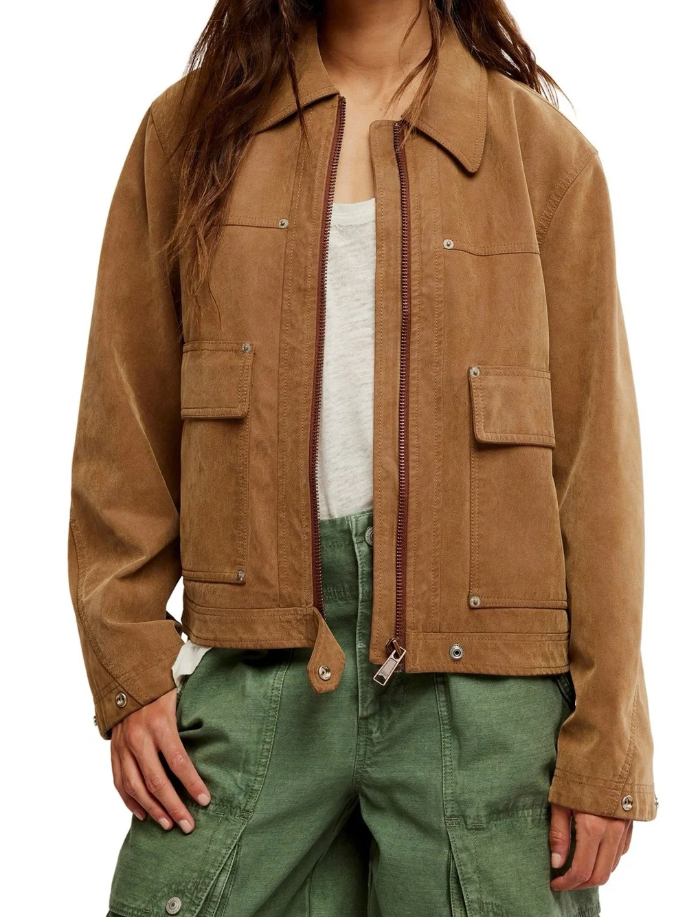 Free People Blair Faux Suede Jacket size S Retails: $168